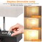 Eggracks by Global Phoenix Fully Dimmable Table Lamp for Bedroom with Nightstand Dual USB Ports and 2 Power Outlets